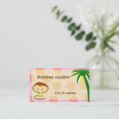 Cartoon Monkey-oproepkaart Contactkaartje (Staand voorkant)