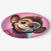 Cartoon Monkey Paper Borden Papieren Bordje (Gekanteld)