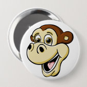 Cartoon Monkey Ronde Button 4,0 Cm (Voorkant /achterkant)
