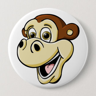 Cartoon Monkey Ronde Button 4,0 Cm