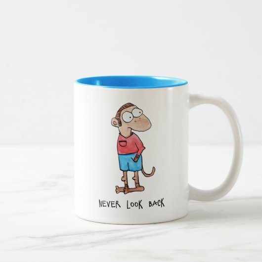 Cartoon Monkey Tweekleurige Koffiemok (Rechts)