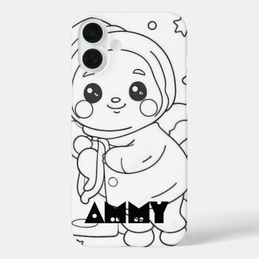 Cartoon Monogrammed Hoesje- Mate iPhone Case-Mate iPhone Case (Achterkant)