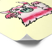 Cartoon MonSTARS Geel Gepersonaliseerd Poster (Hoek)