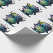 Cartoon Monster Design Cadeaupapier (Hoek)