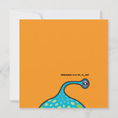 Cartoon Monster Green Alien Kind Halloween Party Kaart (Achterkant)