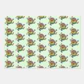 Cartoon Monster Inpakpapier Vel (Voorkant 2)