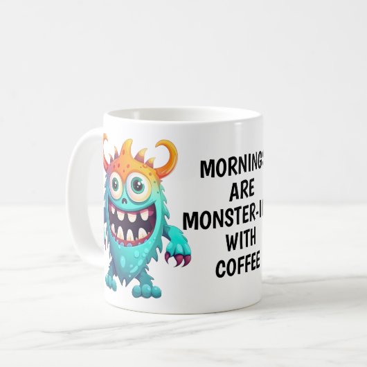 Cartoon Monster Koffiemok (Voorkant links)
