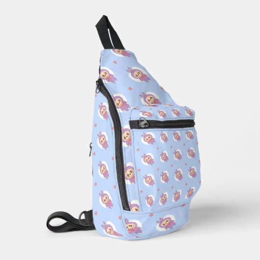 Cartoon Monster Pattern Seamless Sling Bag (Linkerhoek)