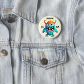 Cartoon Monster Ronde Button 5,7 Cm (In situ)