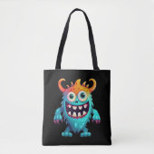 Cartoon Monster Tote Bag (Voorkant)