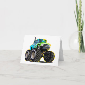 Cartoon monster truck bedankkaart