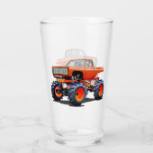 Cartoon monster truck glas (Achterkant)