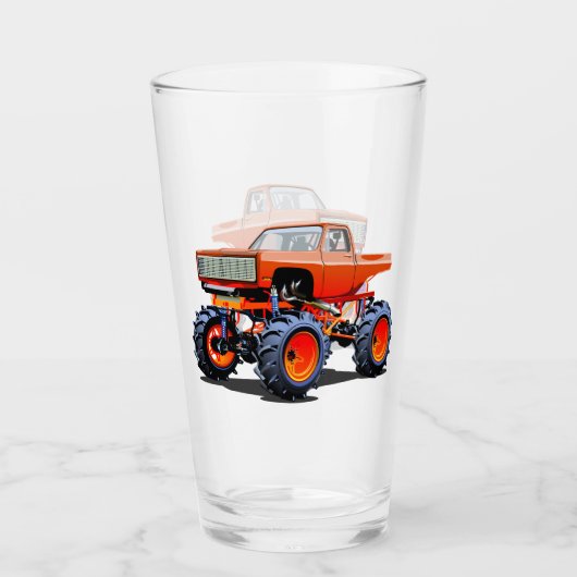 Cartoon monster truck glas (Voorkant)