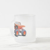 Cartoon monster truck matglas koffiemok (Voorkant links)