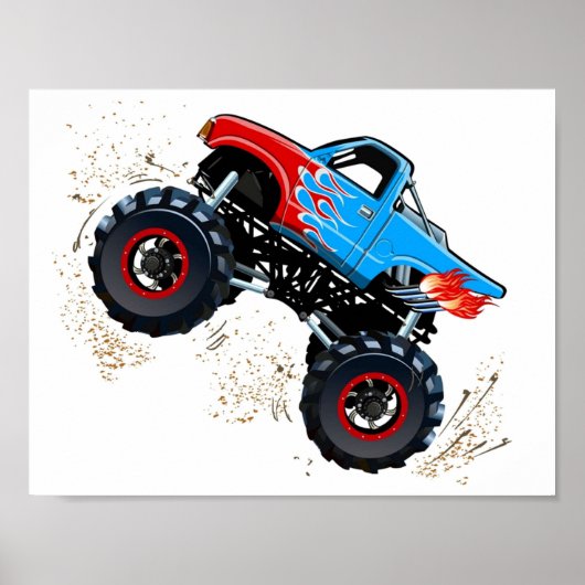 Cartoon Monster Truck Poster (Voorkant)