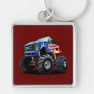 Cartoon monster truck sleutelhanger