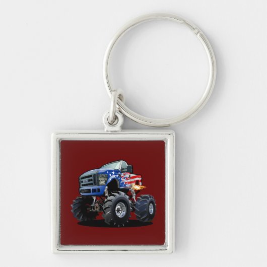 Cartoon monster truck sleutelhanger (Voorkant)