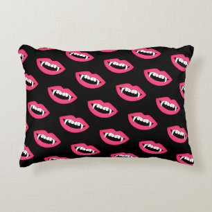 Cartoon Monster Vampire Lips sharp Teeth Fangs Accent Kussen