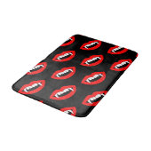 Cartoon Monster Vampire Lips sharp Teeth Fangs Badmat (Gekanteld)