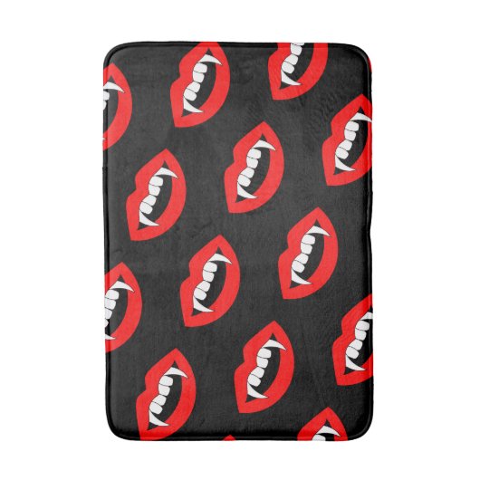 Cartoon Monster Vampire Lips sharp Teeth Fangs Badmat (Voorkant Verticaal)