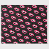Cartoon Monster Vampire Lips sharp Teeth Fangs Cadeaupapier (Vlak)