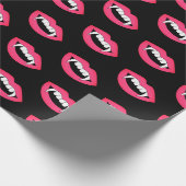 Cartoon Monster Vampire Lips sharp Teeth Fangs Cadeaupapier (Hoek)