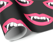 Cartoon Monster Vampire Lips sharp Teeth Fangs Cadeaupapier (Rol Hoek)