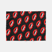 Cartoon Monster Vampire Lips sharp Teeth Fangs Fleece Deken (Voorkant (Horizontaal))