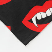 Cartoon Monster Vampire Lips sharp Teeth Fangs Fleece Deken (Hoek)