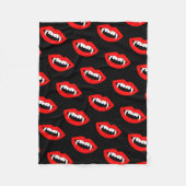 Cartoon Monster Vampire Lips sharp Teeth Fangs Fleece Deken (Voorkant)