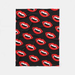 Cartoon Monster Vampire Lips sharp Teeth Fangs Fleece Deken