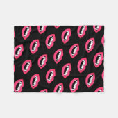 Cartoon Monster Vampire Lips sharp Teeth Fangs Fleece Deken (Voorkant (Horizontaal))
