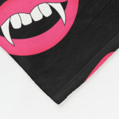 Cartoon Monster Vampire Lips sharp Teeth Fangs Fleece Deken (Hoek)