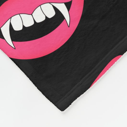 Cartoon Monster Vampire Lips sharp Teeth Fangs Fleece Deken (Hoek)