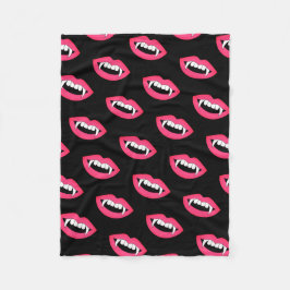 Cartoon Monster Vampire Lips sharp Teeth Fangs Fleece Deken