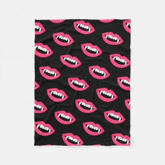 Cartoon Monster Vampire Lips sharp Teeth Fangs Fleece Deken (Voorkant)