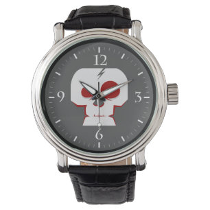 Cartoon monster van de schimmelschedel horloge