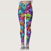Cartoon Monsters Leggings (Voorkant)
