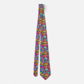 Cartoon Monsters Necktie Stropdas (Achterkant)