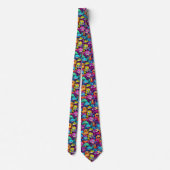 Cartoon Monsters Necktie Stropdas (Achterkant)