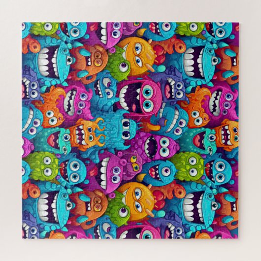 Cartoon Monsters Puzzel Legpuzzel (Horizontaal)