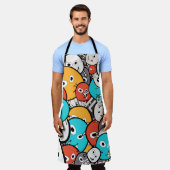 Cartoon Monsters Schort (Gedragen)