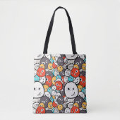 Cartoon monsters tote bag (Voorkant)