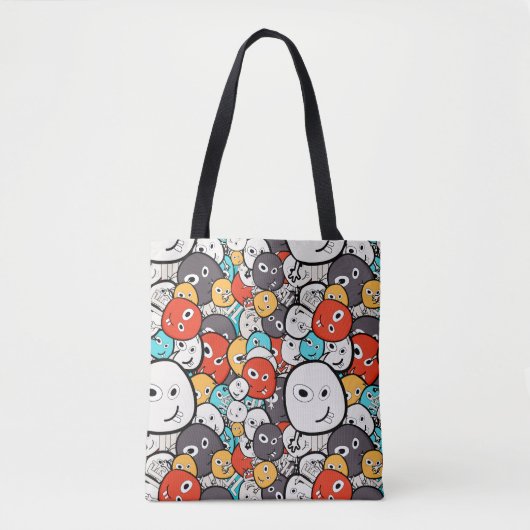 Cartoon monsters tote bag (Voorkant)