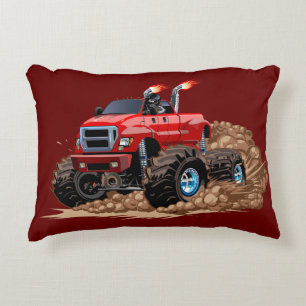 Cartoon monstertruck accent kussen