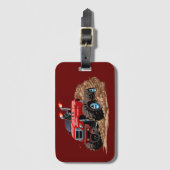 Cartoon monstertruck bagagelabel (Voorkant (verticaal))