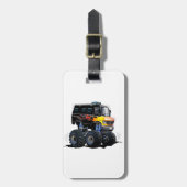 Cartoon monstertruck bagagelabel (Voorkant verticaal)