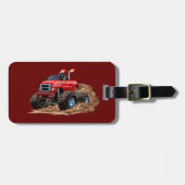 Cartoon monstertruck bagagelabel (Voorkant horizontaal)