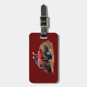 Cartoon monstertruck bagagelabel (Voorkant verticaal)