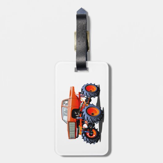 Cartoon monstertruck bagagelabel (Achterkant verticaal)